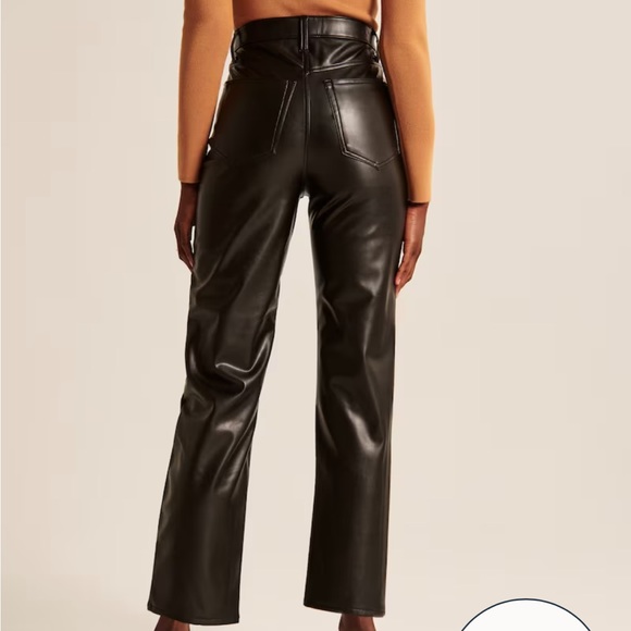Abercrombie Ultra High Rise Ankle Leather Pants - Picture 3 of 6